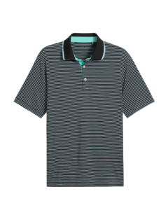 MATTR ELEVATED STRIPE POLO - 001-PUMA BLK/AQUATIC - TG_PUM1_628822__90854788