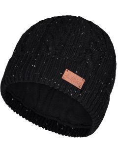 TUQUE TRICOT ACRYLIQUE-POLAR - NOIR - TAILLE UNIQUE
