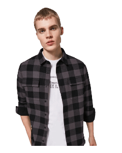BEAR COZY FLANNEL - 9FP-NOIR/GRIS CHE - P_OAK9FP_FOA402577__90859992