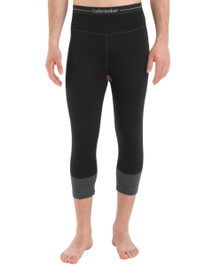MEN MERINO 200 ZONEKNIT™ 3/4 LEGGINGS - 091-BLACK/JET HEATHE - M_ICB091_IB0A56QR__90857191
