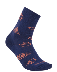 WOMEN MERINO LIFESTYLE_ULTRALIGHT CREW C - 06W-ROYAL NAVY/TANG - M_ICB06W_IB0A574D__90858306
