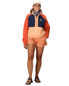 W RETRO ROCKLIN 1/2 ZIP - FRESH APRICOT/ARCTIC - P_MOT244_M14615__90850058