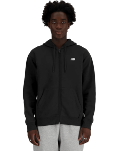 SPORT ESSENTIALS LOGO FLEECE FULL ZIP - BK-NOIR - TG_NEBBK_MJ41502__90844793