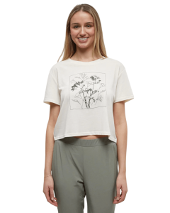 W FLORAL CROP T-SHIRT - 3162-UNDYED/METEORIT - G_TN3162_TCW5732__90856086